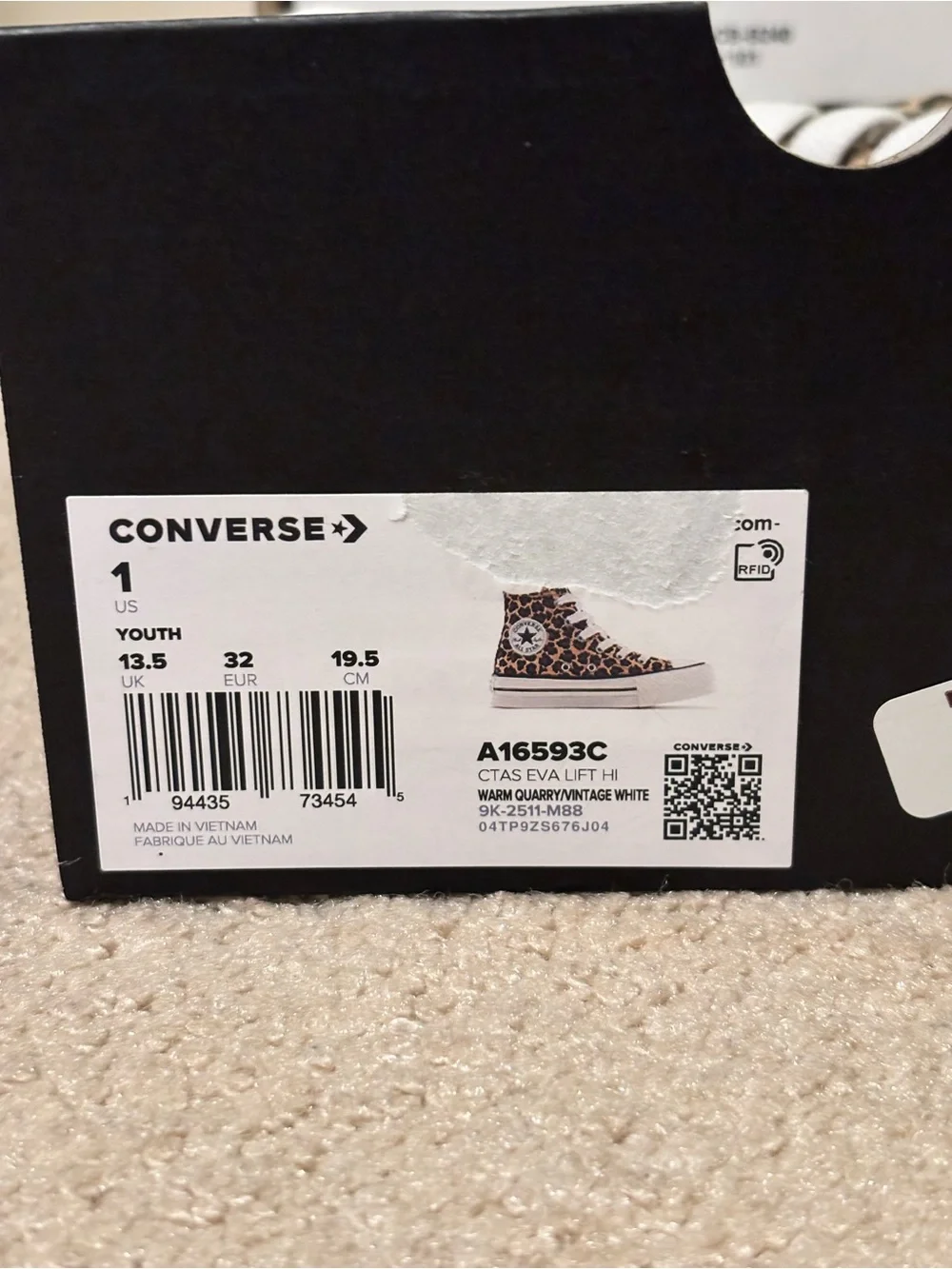 Converse High Top Sneakers - Leopard Print Brown & Black